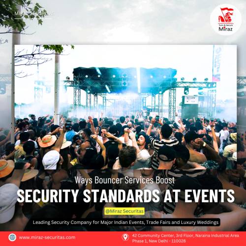 hire security guards bouncers for events in Delhi Miraz Securitas