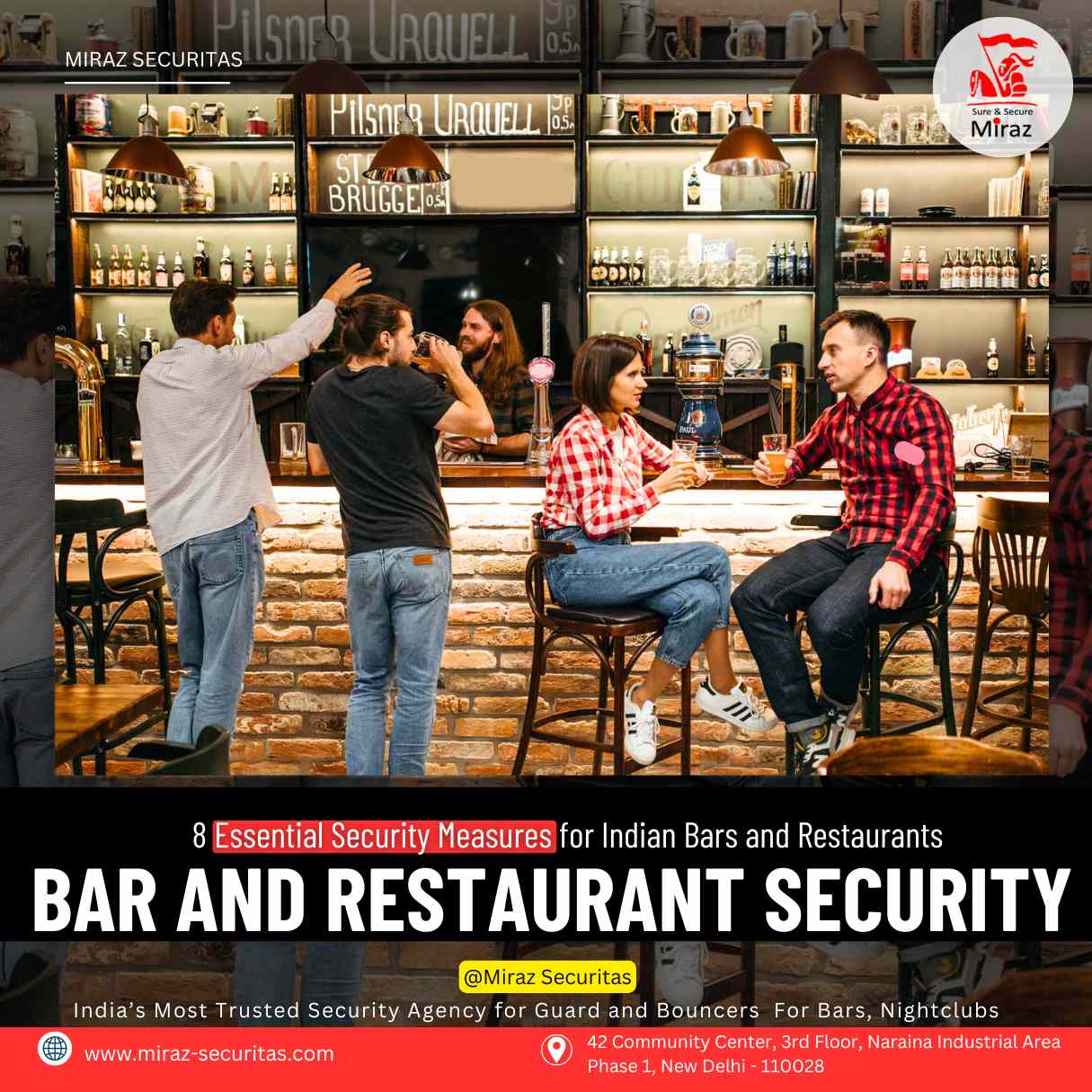 hire security guards for bars and restaurants in delhi_miraz securitas